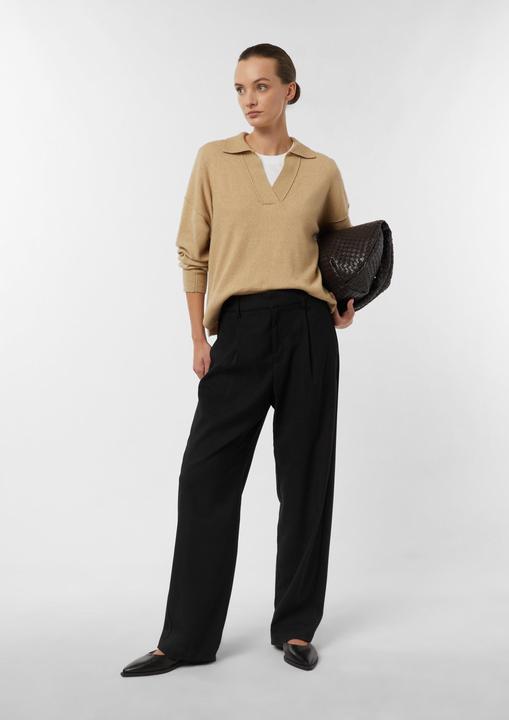 Immagine prodotto Comma Strickpullover Polopullover aus Baumwollmix mit modernem V-Ausschnitt und Cashmere Touch (38)
