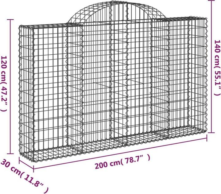 Produktbild vidaXL Gabionenkorb