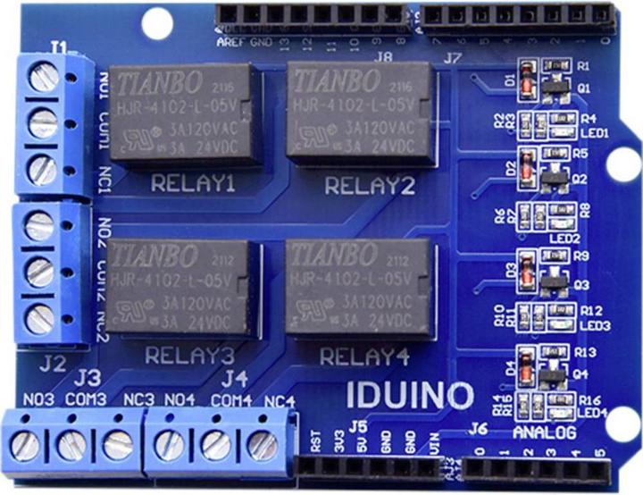 Actual product image Iduino 4-Channel Relay Driver Board