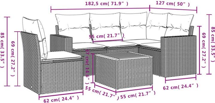 Produktbild vidaXL Garten Sofagarnitur