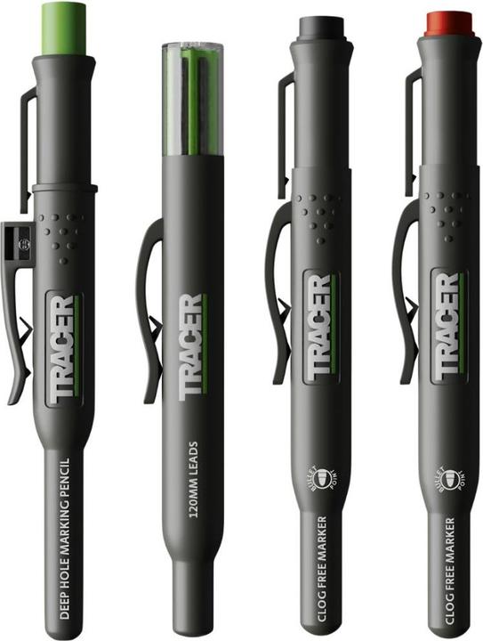 Tracer AMK4 AMK 4 Marking Kit - Deep Hole Pencil, ALH1 Ersatzstifte und 2 Marker mit Holster