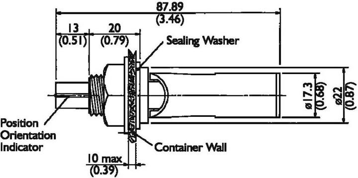 Actual product image TE Connectivity Tilt float switch for side installation