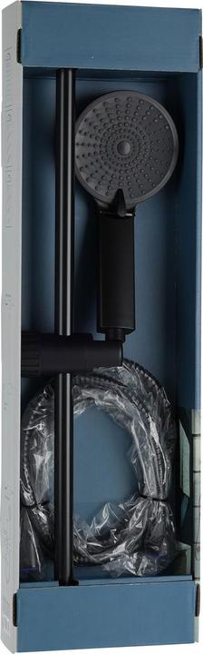 Produktbild Douceur D'intérieur Brausekopf mit Halterung und Schlauch, matt-schwarz, 3 Funktionen