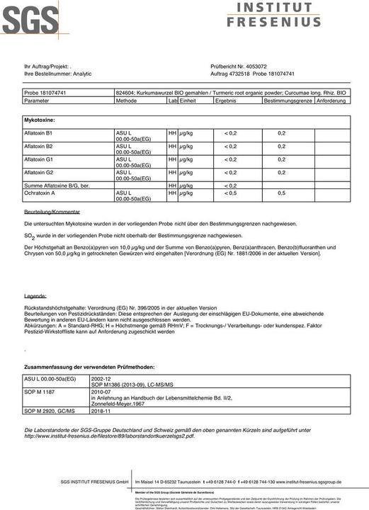 Nährwerte und Zutaten
