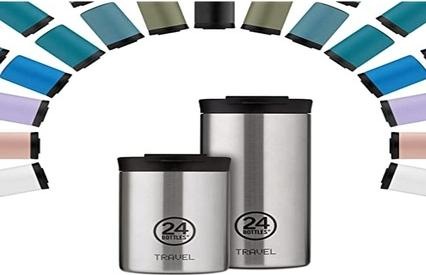 Actual product image 24 Bottles Thermo mug Travel Tumbler 0.35 l Black Marble