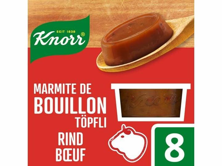 Image du produit Knorr Bouillon Marmite de boeuf, consistance molle & rapidement soluble, pour sauces, viande & wok (224 ml)