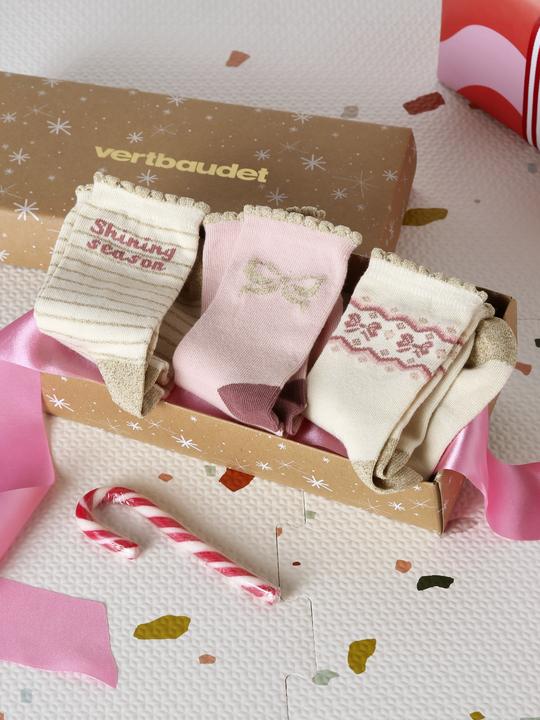 Produktbild Vertbaudet 3er-Pack Weihnachts-Socken in Geschenkbox, Mädchen (3er Pack, 23 - 26)