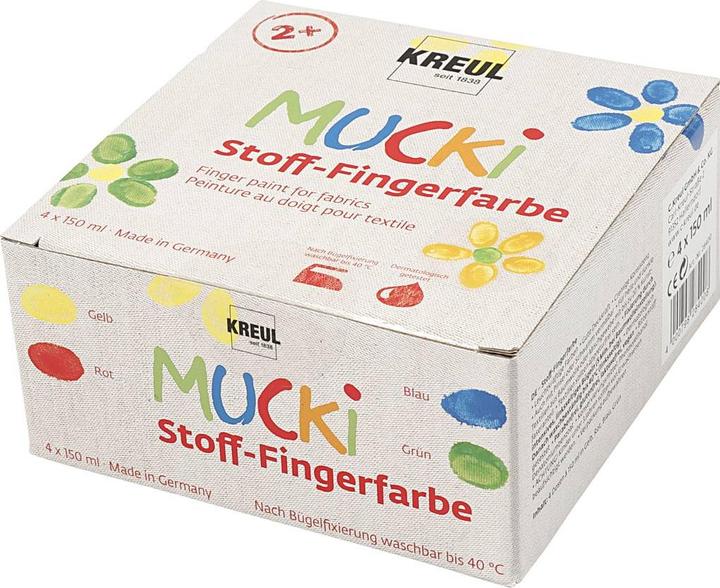 Image du produit Kreul Mucki peinture au doigt textile 4 pcs. set (600 ml)