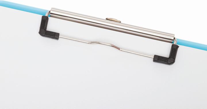 Image du produit Maul Planchette à pince fluo, DIN A4, bleu transparent en plastique, pince plate nickelée (22,6 x 31,8 cm)