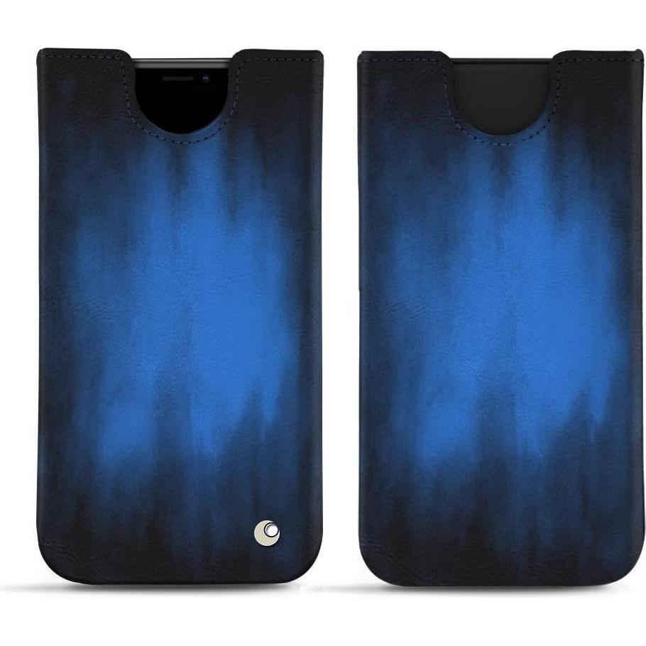 Noreve Lederschutzhülle (Apple iPhone XS Max), Smartphone Hülle, Blau