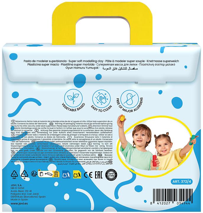 Actual product image Jovi My First Plastilina Baby modelling clay, 4 x 38 g in carton, assorted colours