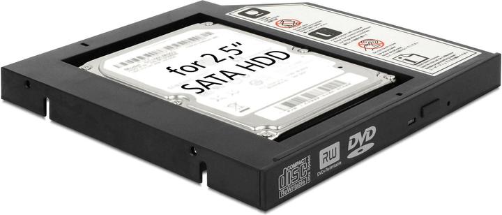 Immagine prodotto Delock Adattatore per alloggiamento DVD per 2.5 SATA SSD per 2.5 SATA HDD&SSD