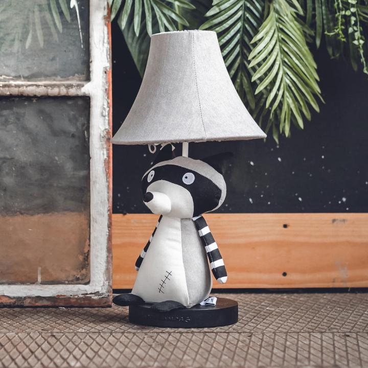 Actual product image Happy Lamps Ben the raccoon
