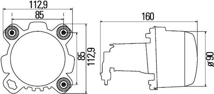 Actual product image Hella Headlights DE for EVOBUS
