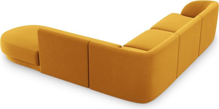Image du produit Micadoni Canapé D'Angle Droit Velours, "Miley", 6 Places, 255x248x70Fabriqué en Europe (Canapé d'angle)