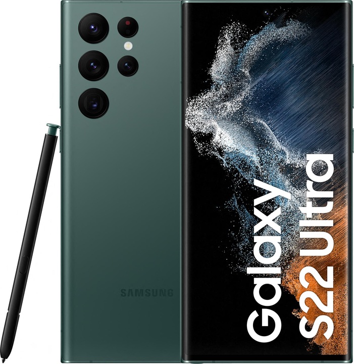 Samsung Galaxy S22 Ultra (256 GB, Green, 6.80", Dual SIM, 108 Mpx, 5G)