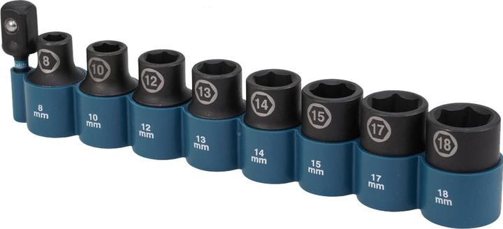 Actual product image Makita 9-piece socket spanner set 1/2