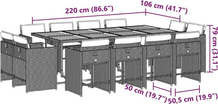 Produktbild vidaXL Garten Essgruppe