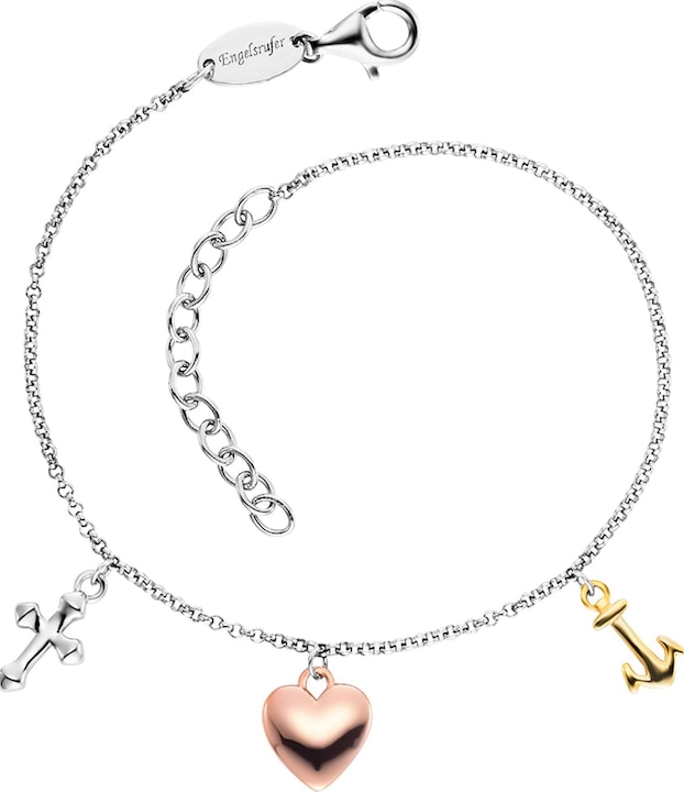Engelsrufer Glaube Liebe Hoffnung Armband (17 cm, 925er Silber)