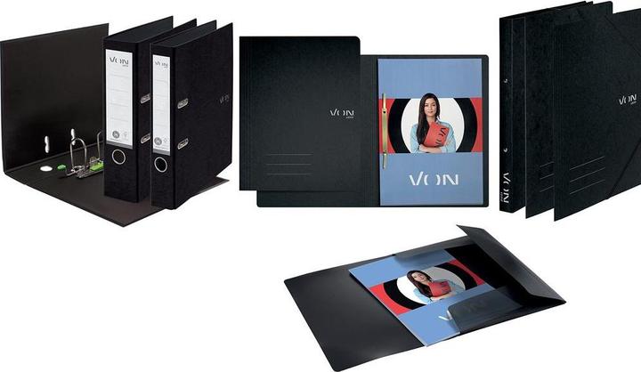 Image du produit von Dossier rapide avec mécanisme de reliure, noir, 10 pièces (A4, 10x)