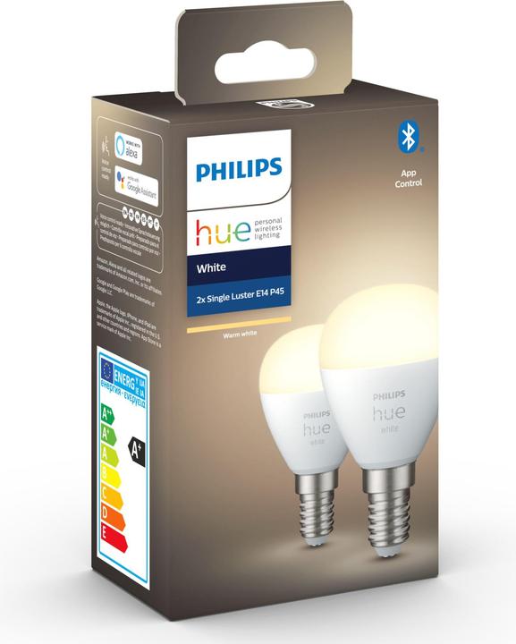 Actual product image Philips Hue White Luster (E14, 470 lm, 2x)