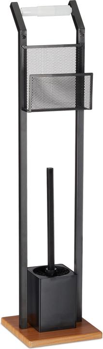Image du produit Relaxdays Ensemble WC avec étagère, noir
