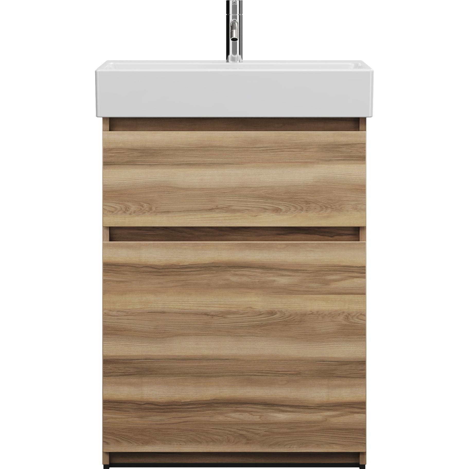 burgbad, Badmöbelset, Lin20 Keramik-Waschtisch hoch inklusive Waschtischunterschrank 2 Auszüge, 630x370x910mm, SG