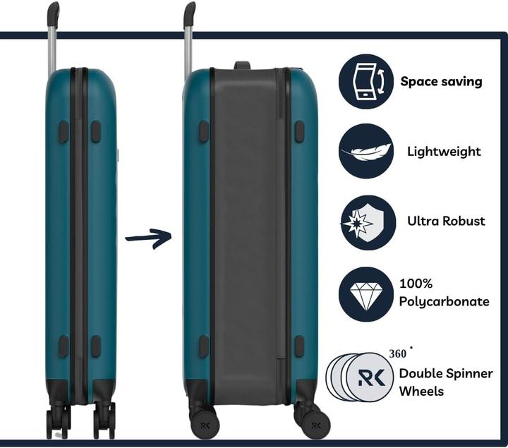 Produktbild Rollink Flex 360 Spinner Koffer, 21 ", tiefe Lagune (40 l)