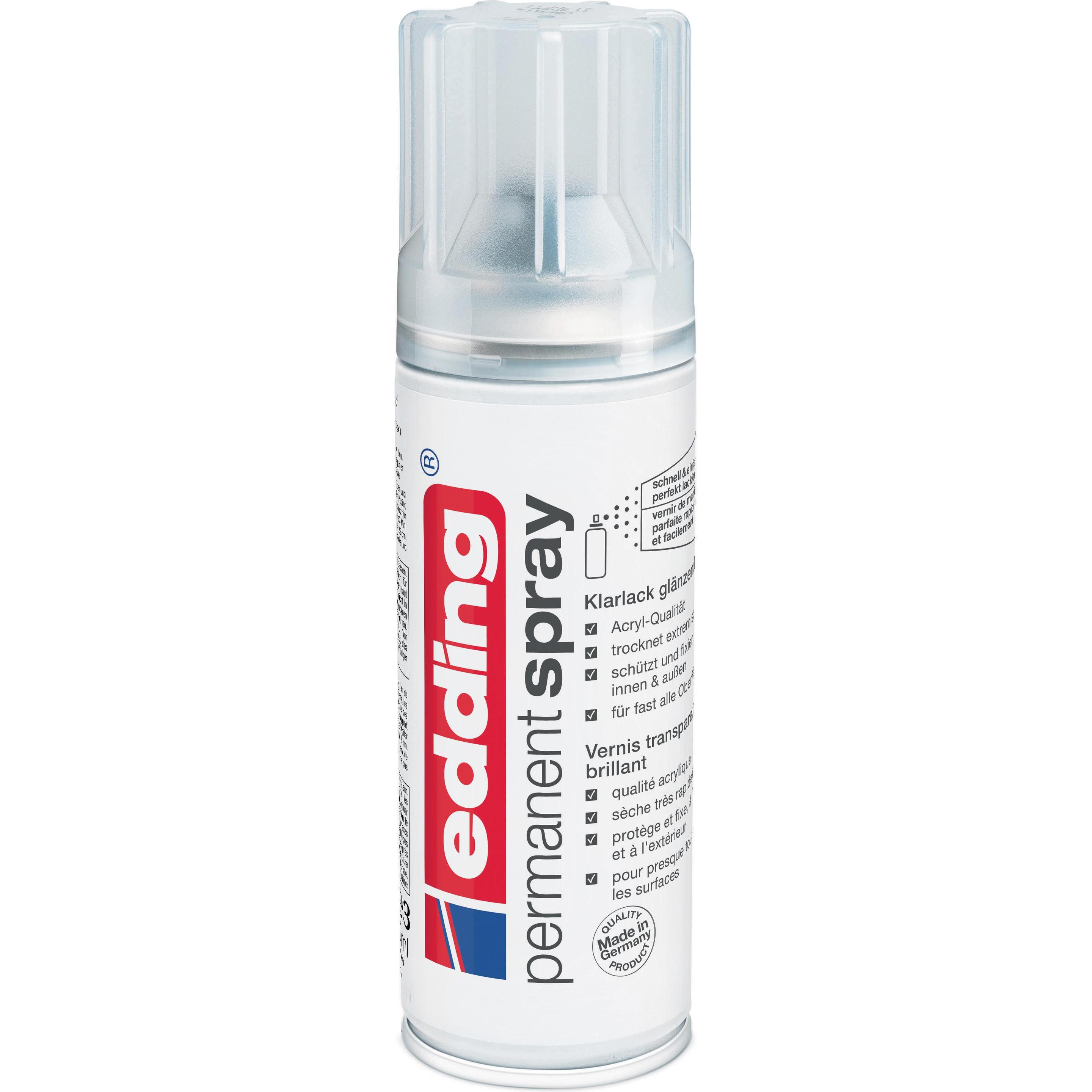 Edding, Lack, Klarlack Spray (Farblos glanz, 0.20 l)