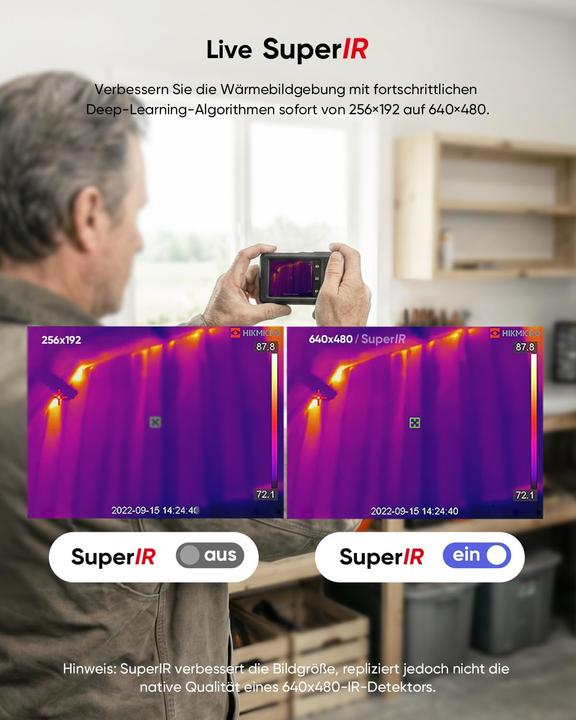 Actual product image Hikmicro HM-TP42-3AQF/W-Pocket2 Thermal imaging camera -20 to 400 °C 25 Hz WiFi