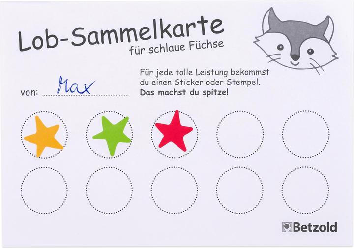 Produktbild Betzold Belohnungssticker bunte Sterne