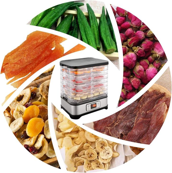 Actual product image Coocheer Food Dehydrator with Temperature Control, 8 Trays, Digital Timer, Removable Shelves
