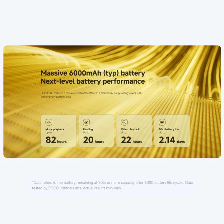 Image du produit Xiaomi Poco C85 (128 Go, Green, 6.90", Double SIM, 4G)