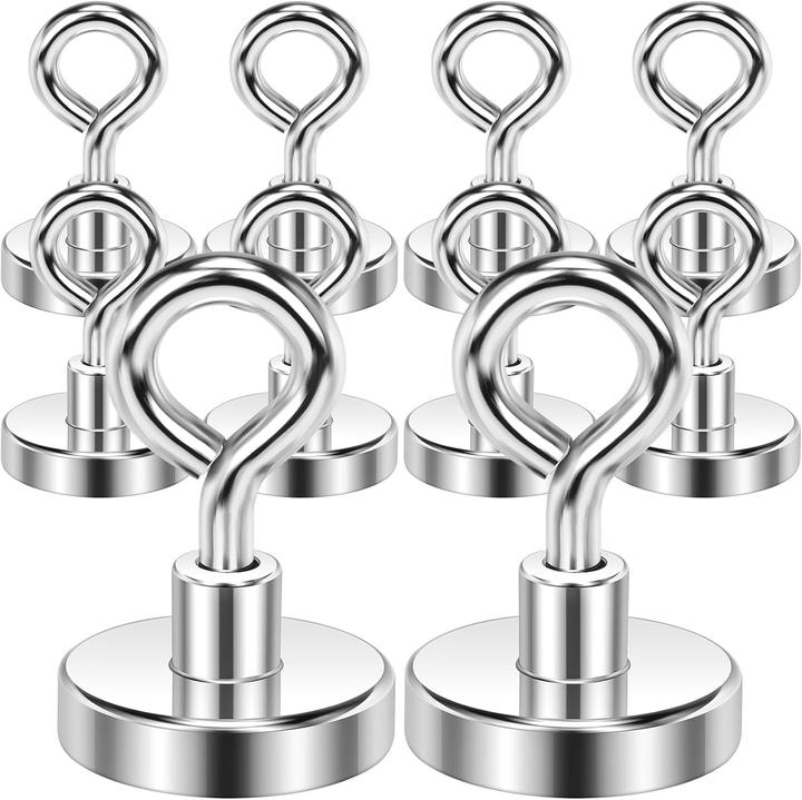 Produktbild Swissdetector Sehr starke Ösenmagnete - 35 kg - Ø 32 MM ( X10 )