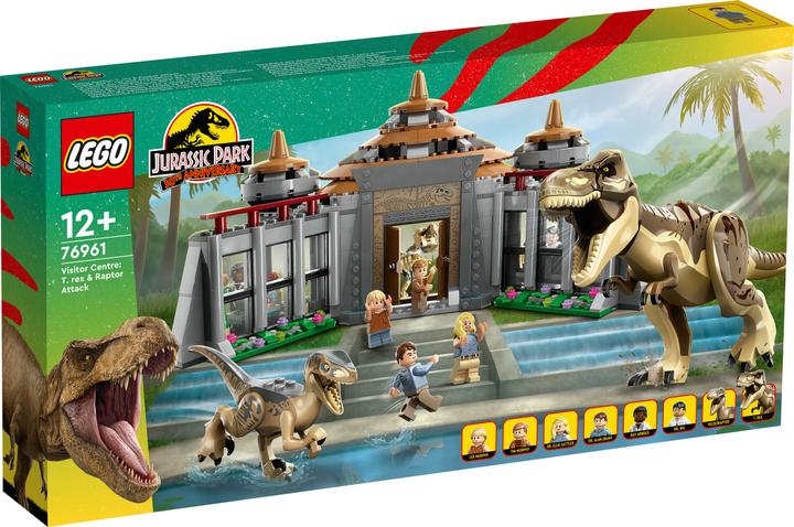 Image du produit LEGO Attaque du T. rex et du raptor sur le centre des visiteurs (76961, LEGO Jurassic World)
