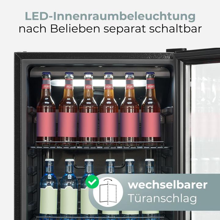 Image du produit Bomann KSG 7292 schwarz Glastürkühlschrank 143cm (235 l)