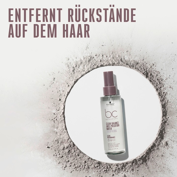 Produktbild Schwarzkopf BC Clean Balance - Anti-Pollution Water (150 ml, Flüssiges Shampoo)