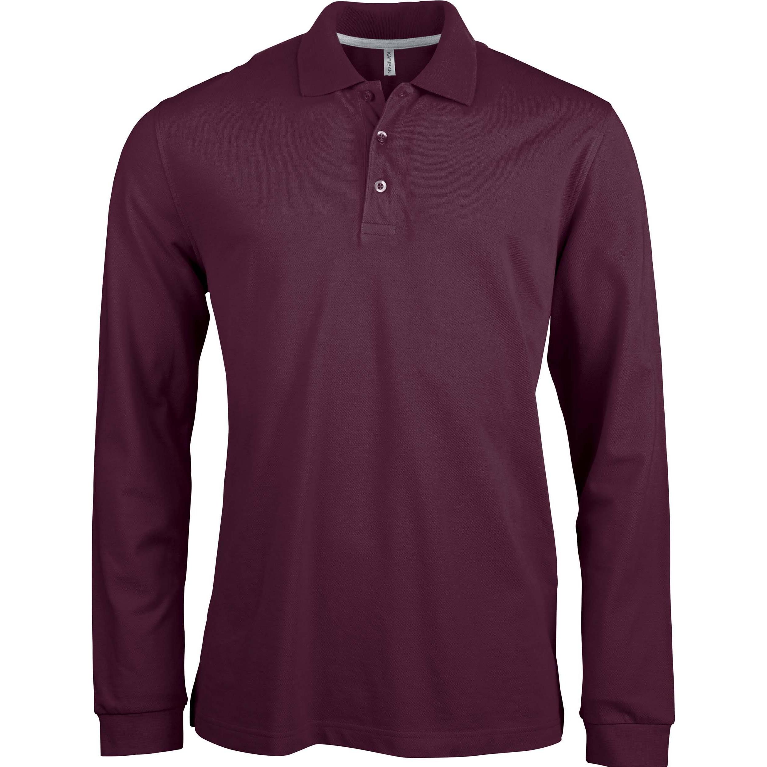 Kariban, Herren, Shirt, Langärmeliges Polo-Shirt, Grün, (XL)
