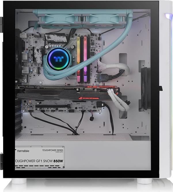 Actual product image Thermaltake Tt H590 TG ARGB Snow White CA-1X4-00M6WN-00 (ATX, Mini-ITX, mATX)
