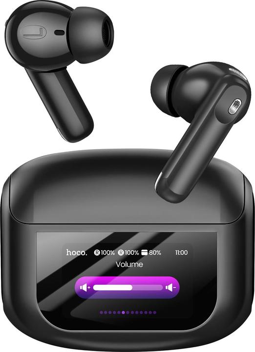 Produktbild Hoco Kabellose Kopfhörer Kabellose Ohrhörer mit Touchscreen TWS ANC ENC EQ21 midnight black (ANC, 7 h, Kabellos)