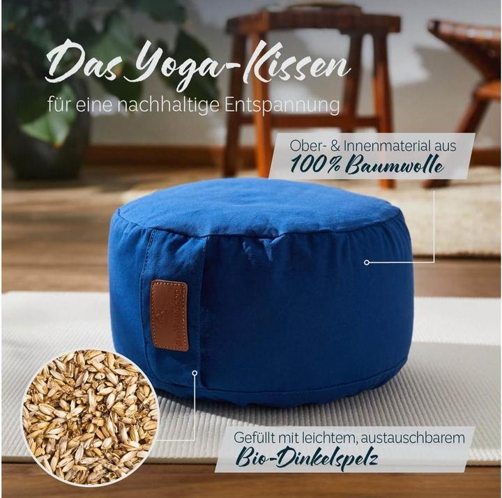 Produktbild DoYourYoga Yoga-Kissen Vishnu Dunkelblau (15 cm)