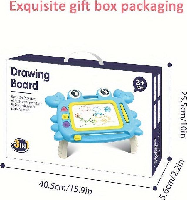 Produktbild Activity Board Kinder Magnetische Zeichentafel Schreibtisch mit Hocker, 3-6 Jahre, löschbare Doodle Skizzenblock