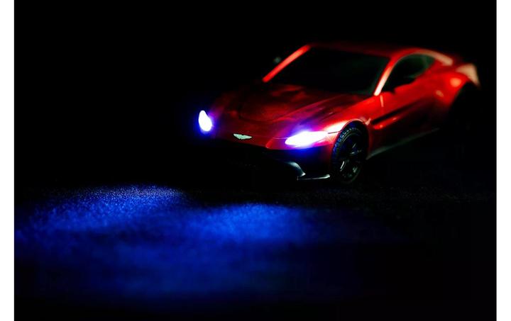 Actual product image Tec-Toy Aston Martin Vantage car with lights, red, 1:24