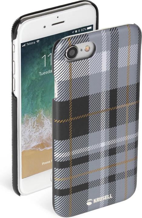 Krusell Cover limitata Apple iPhone 8/7 plaid grigio scuro (Apple iPhone 8)