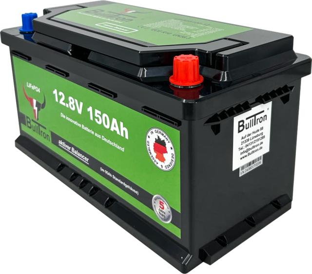 Produktbild Bulltron Batterie 150Ah LiFePO4 12,8V Akku mit 100A BMS (12.80 V, 150 Ah)
