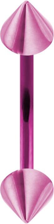 Immagine prodotto Star Piercing Micro banana rosa con due coni (Acciaio chirurgico 316L, senza ottone)