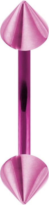 Produktbild Star Piercing Micro Banane pink mit zwei Cones (ohne Messing, Chirurgenstahl 316L)