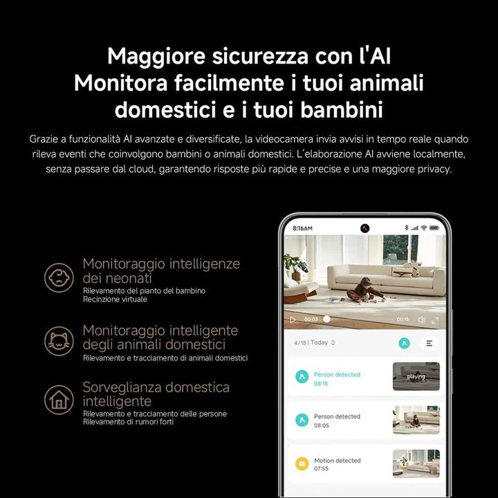 Immagine prodotto Xiaomi Smart Camera C701 360 4K EU BHR07X7EU (3840 x 2160 pixel)