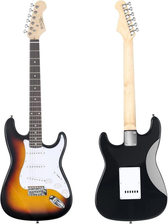 Image du produit Rocktile Pack complet pour débutants avec ampli, housse, accessoires et méthode d'apprentissage (Set de guitare électrique)