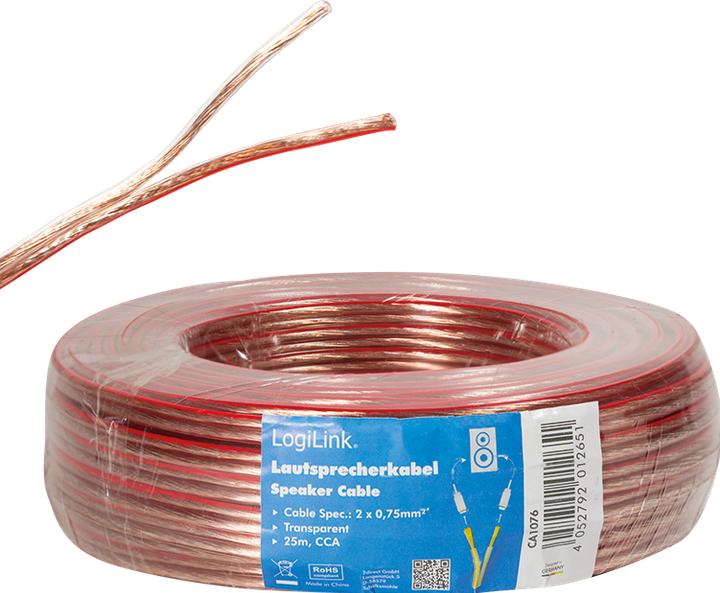Produktbild LogiLink CA Lautsprecherkabel (25 m, 0.75 mm²)
